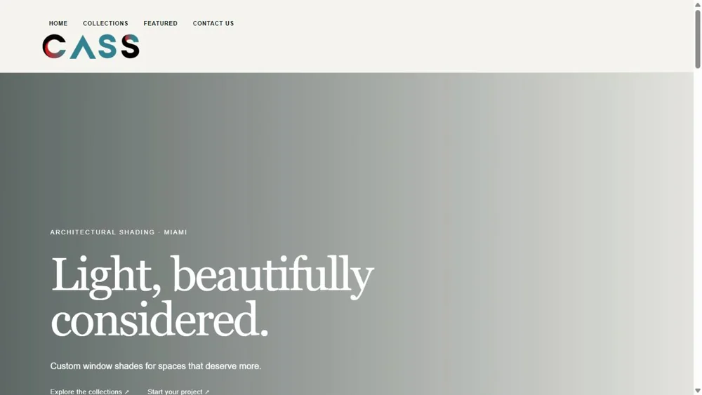 Current website preview of CASS · Cover All Shades Systems